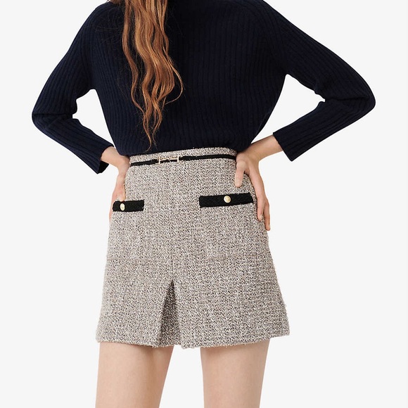 Maje Jinie Recycled Cotton Tweed Mini Skirt - Picture 4 of 4